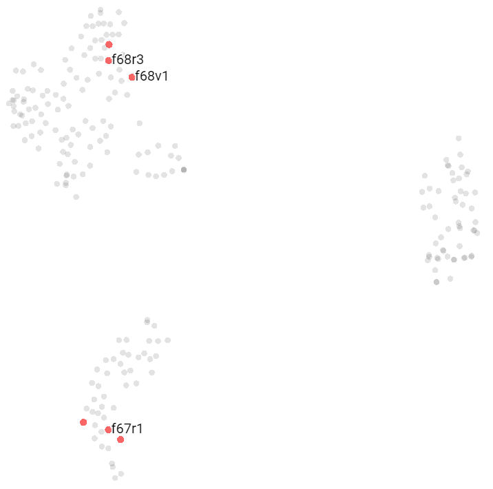 T-SNE visualization of Voynich Astronomical pages